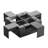 Attikus Mirrored Coffee Table Gray