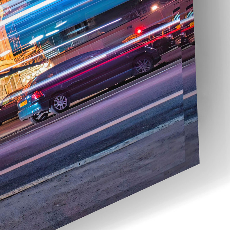«Trafic et Royal Albert Hall» par Mark A Paulda, art mural en verre acrylique, 24 po x 16 po, 24 po x 16 po