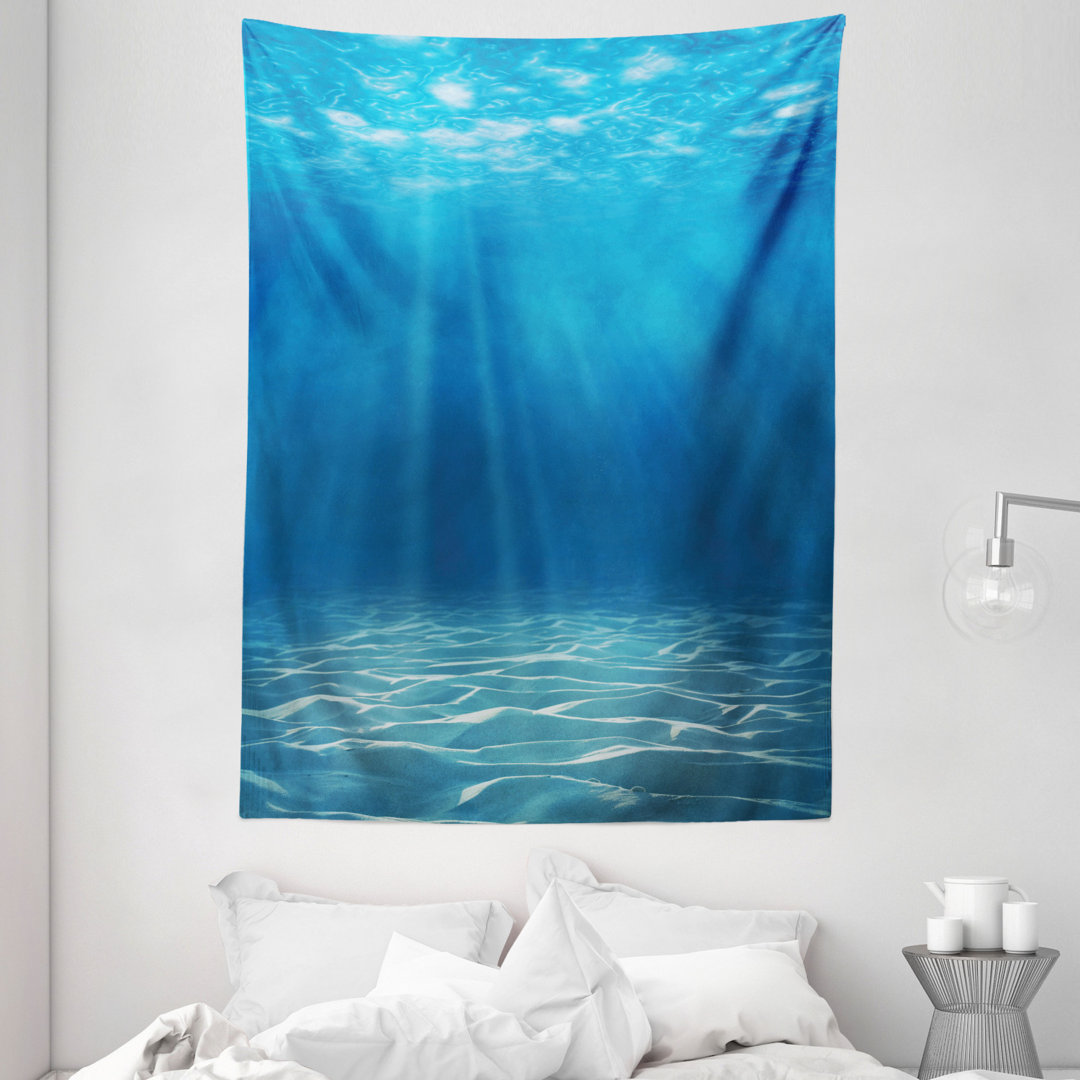 Wandbehang Sonnenstrahlen platzen in tief unter Meer Wildnis Landschaft Waterscape