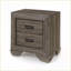 Lyndon Weathered Grey Shaker Nightstand with 2 Drawers