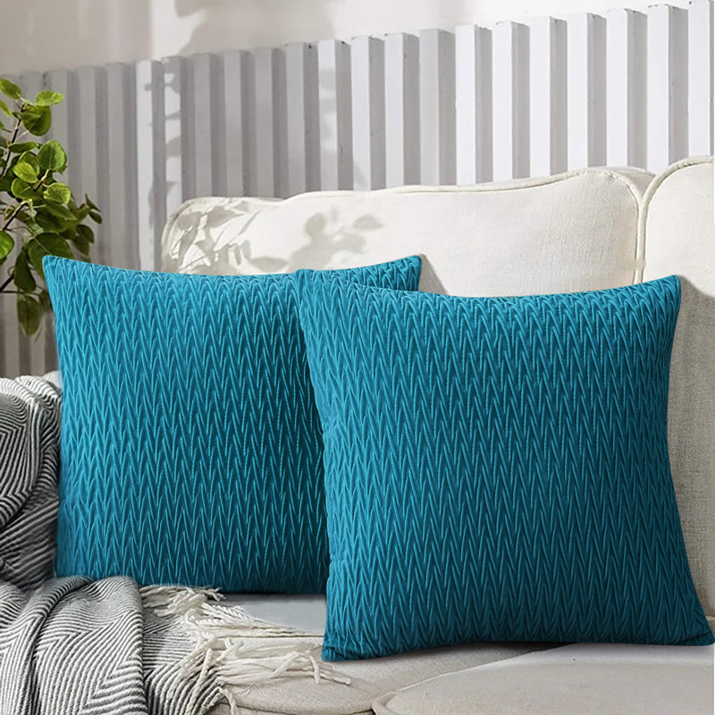 Housse de coussin Suniya, Bleu lac
