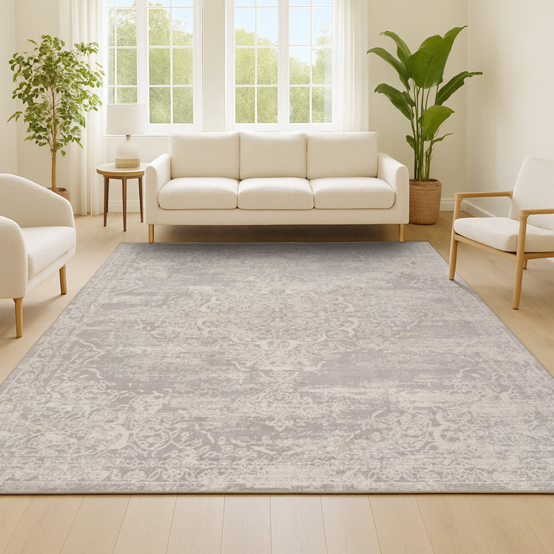 Tapis ivoire Pruden, Rectangle 5 pi 3 po x 7 pi 6 po