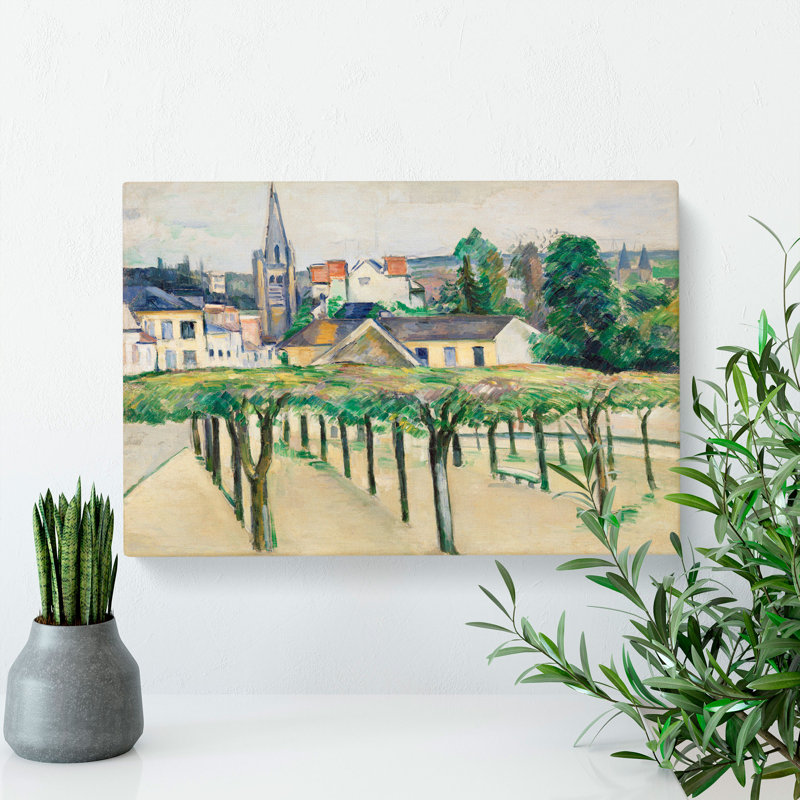 Village Square by Paul Cezanne - Wrapped Canvas Painting, 40cm H x 60cm W x 3cm D