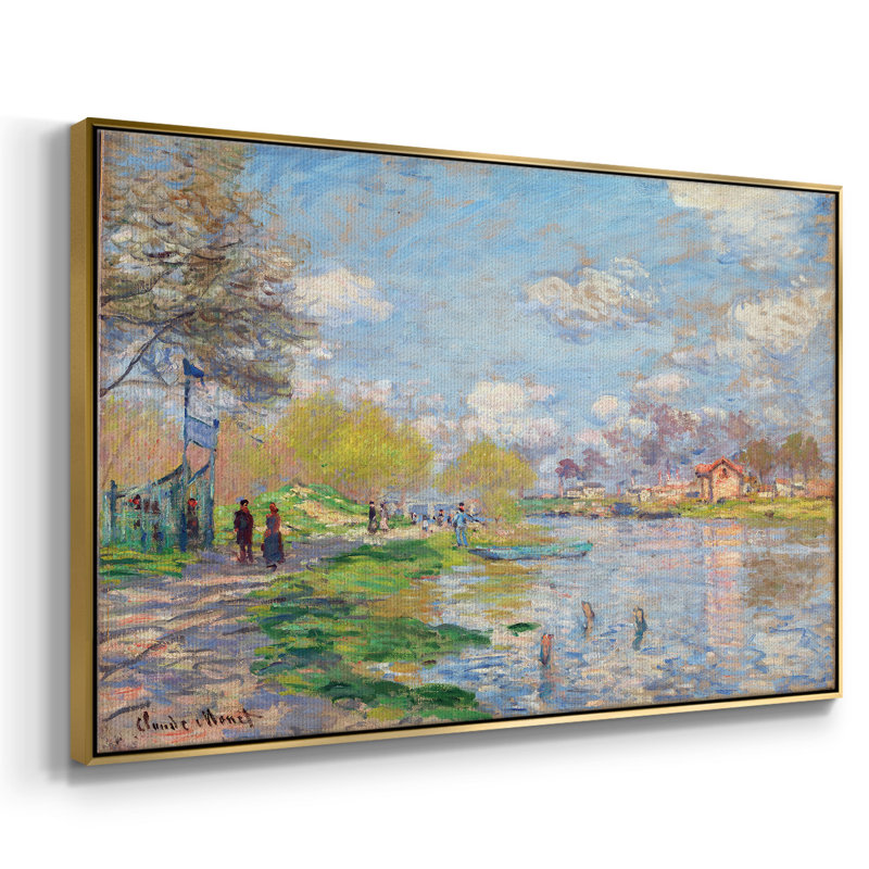 " Monet " by Claude Monet, 41" H x 27" W x 2" D, Gold