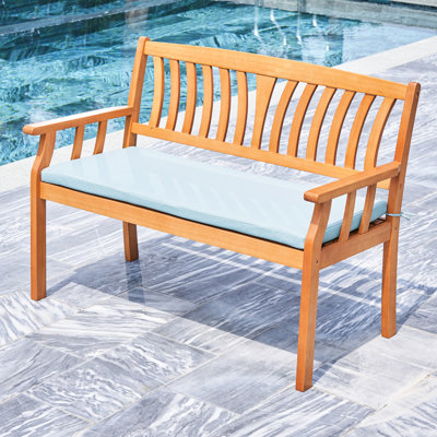 Banc d'extérieur en bois miel et eucalyptus Honey