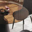 Table de salle à manger ronde de 35 po pour petits espaces, table à piédestal moderne de style Mid-Century avec plateau en verre pour la cuisine, le salon, le thé et le café (appartement, style bistro)