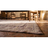 Light Ivory Color Antique Small Size Tribal Geometric Indian Agra Cotton Pile Area Rug