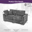 Canapé-lit moderne en chenille de 72,8 po, canapé 2 places avec structure en bois massif, canapé rembourré à assise profonde avec coussin décoratif, mobilier de salon pour appartement, chambre à coucher-132685435