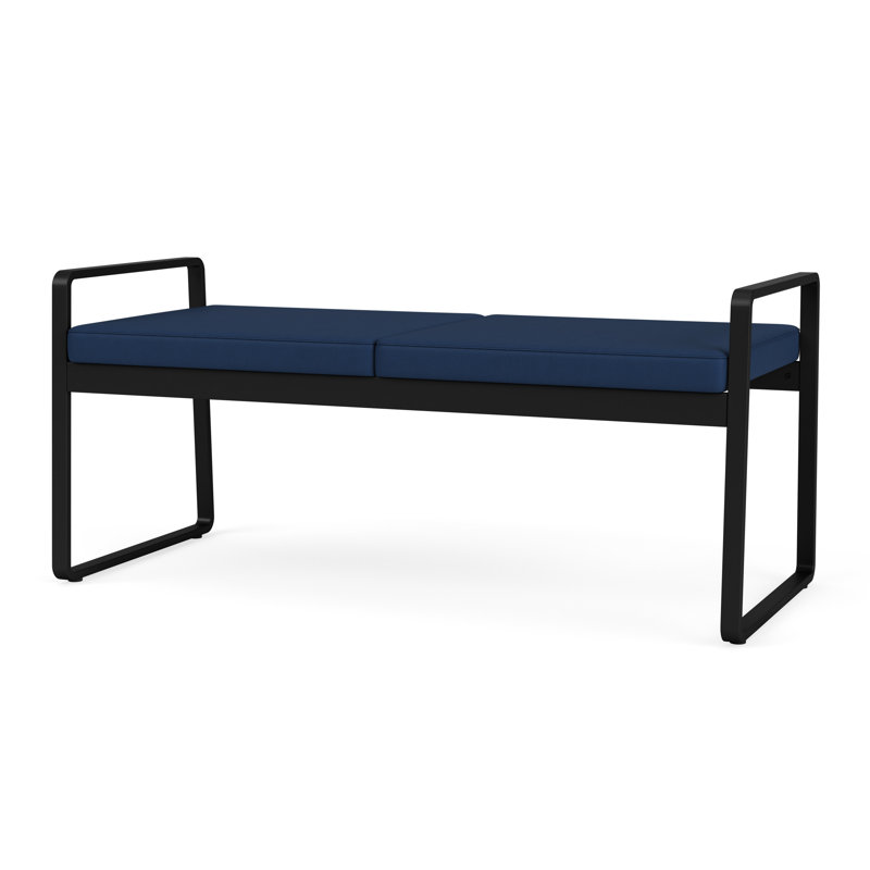 Banc en métal Gansett, Bleu impérial Patriot Plus - vinyle facile à net, Noir