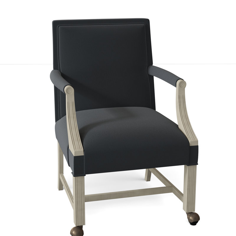 Warwick Upholstered Solid Back Arm Chair, 9953 Mink, Almond Buff