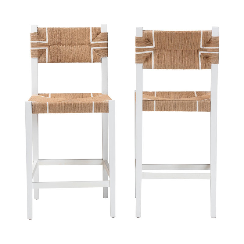 Counter Stool with Solid Wood Frame, Bar Stool(29.2" Seat Height)