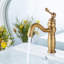 Single Handle Bathroom Sink Faucet Antique Brass With Drain Assembly