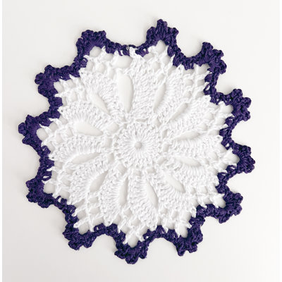 Annagreth Round Handmade Crochet Cotton Table Accessory