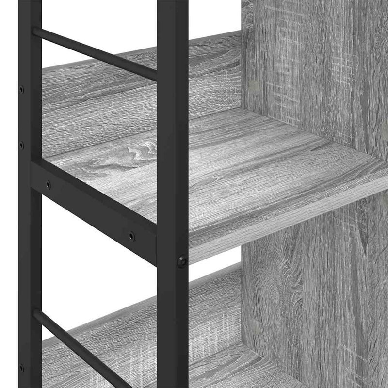 102.01cm W Steel Etagere Bookcase, (2 Shelves) 72.5cm. H x 102cm. W x 32cm. D, Grey Sonoma