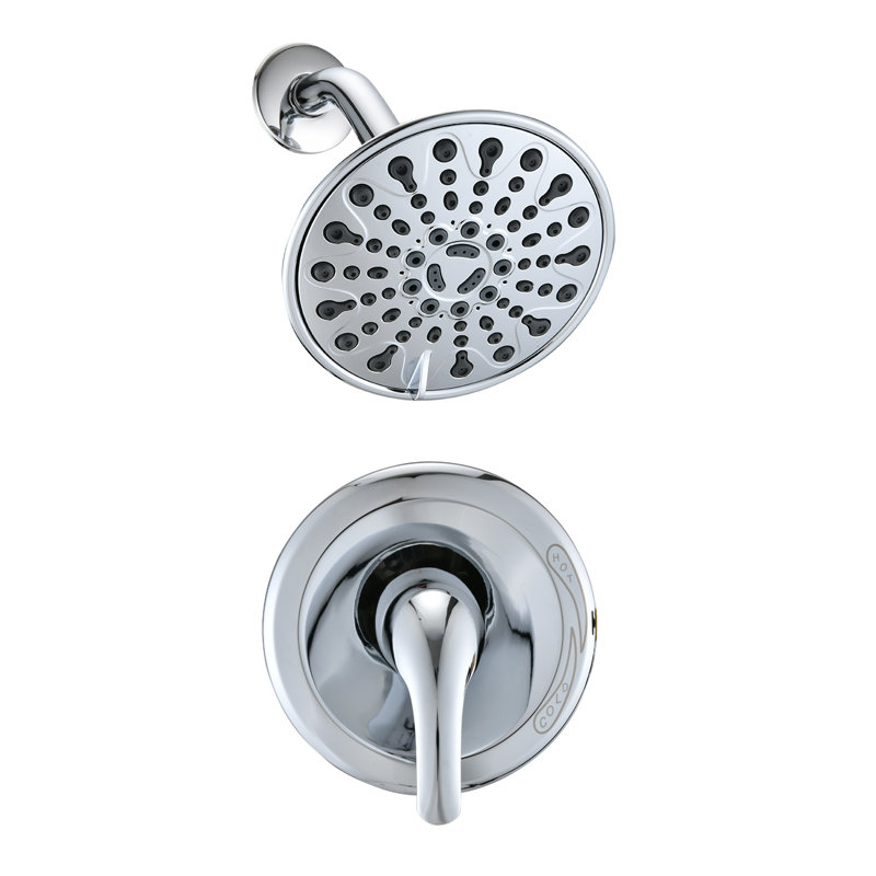 Robinet de douche avec valve brute, Chrome