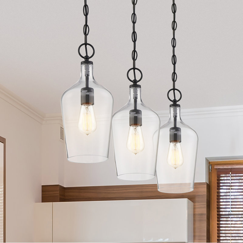 Luminaire suspendu en pot 1 lumière Musgrove, Noir mat