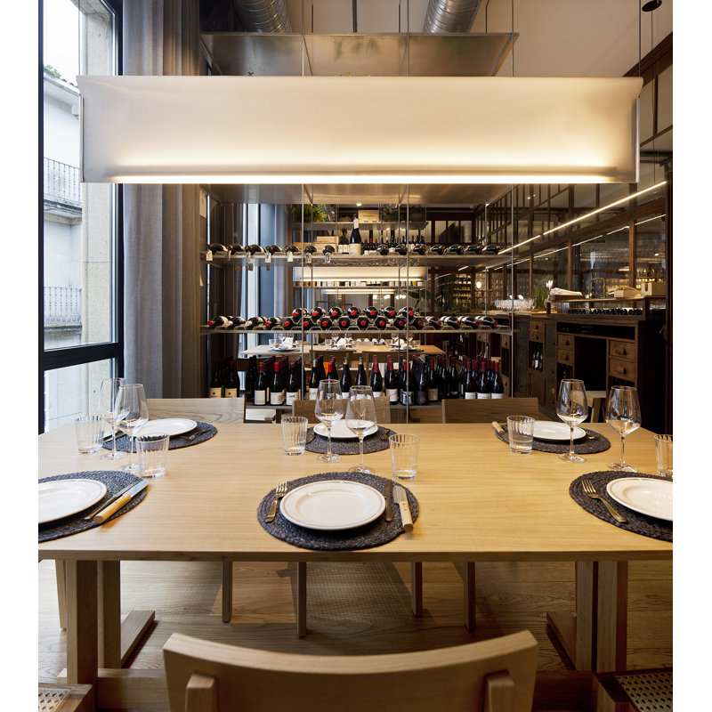 Nebra Pendant, Inox, 11.8" H x 47.2" W x 1.2" D