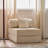 Jairden 3-in-1 Adjustable Corduroy Sleeper Sofa Bed, Convertible Modern Foldable Lounge Chair (with Throw Pillow)-509467532