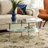 Keauri Multi-Shelf Glass Coffee Table