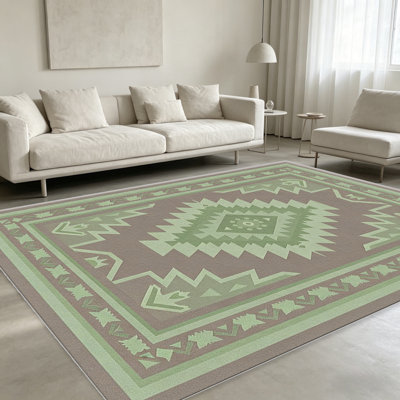 Tapis vert sauge taupe neutre pour le salon, doux et confortable, convient à toutes les saisons, facile à entretenir, tapis de sol intérieur lavable à la machine, sous la table de ferme convenant à la chambre à coucher, à la salle à manger, au bureau, au balcon, au patio