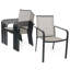 Ensemble de salle à manger de patio rond 48 po pour 6 personnes avec chaises empilables-193992751