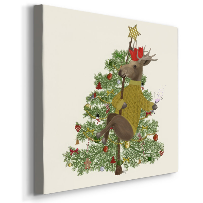 Moose Christmas Pole Dance, H 16 po x l 16 po x P 1,5 po