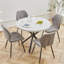 Adorna Round Solid Wood Top Metal Base Dining Table-510901473