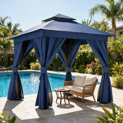 Gazebo pliant en acier de 2,4 m de large x 2,4 m de profondeur