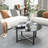35.5'' Round Whole Black Coffee Table
