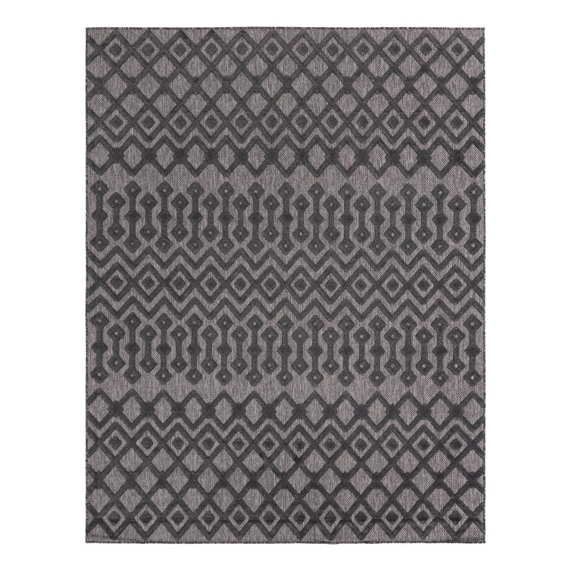 Hearns Geometric Indoor / Outdoor Rug, Rectangle 7'10" x 10'