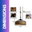 18cm H Pendant Shade in Brown