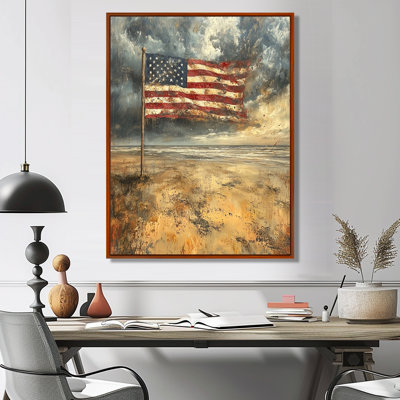 Drapeau américain sur le jour J, Invasion de la Seconde Guerre mondiale - Patriotiste américain, art mural