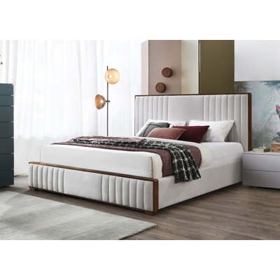 Bramford Upholstered Bed, Platform Bed Frame -  Everly Quinn, 6F2AFCAC99C94CDFA24CB793F451A834