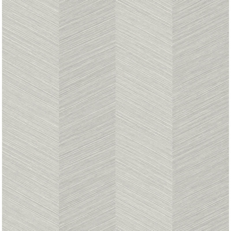 Chevron Vinyl Peel & Stick Wallpaper Roll, Lunar Gray