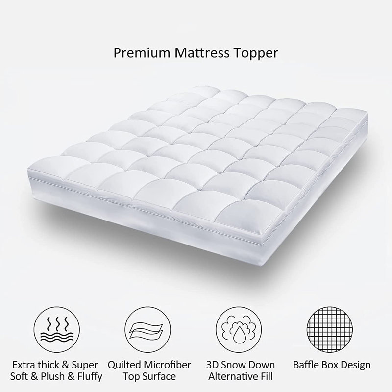 Surmatelas en duvet 2 "Aceituno, Simple extra long