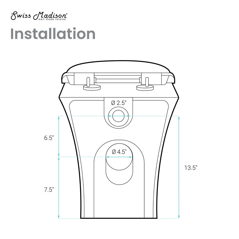Cuvette de toilette allongée Cascade Back-to-Wall