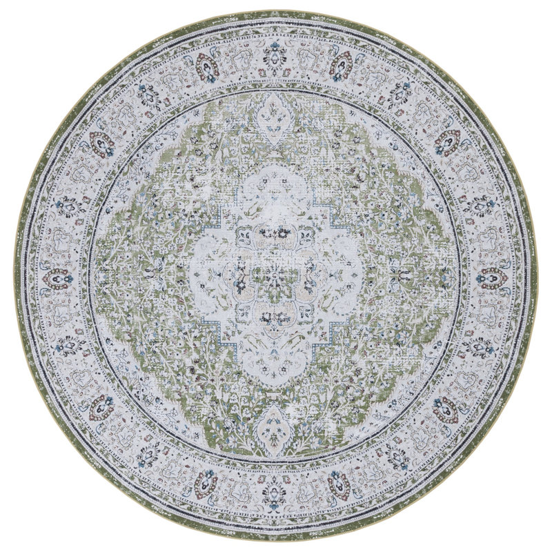 Czarnetzki Performance Machine Washable Oriental Rug, Round 6'