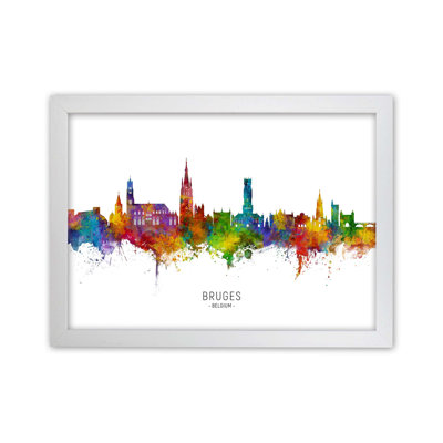 Bruges Belgium Skyline by Michael Tompsett - Print