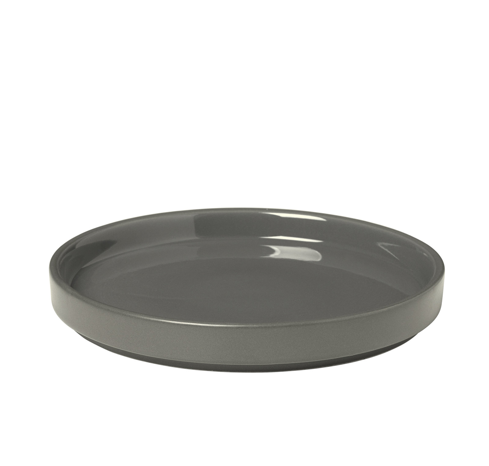 Pilar 6" Bread and Butter Plate, Pewter/Charcoal