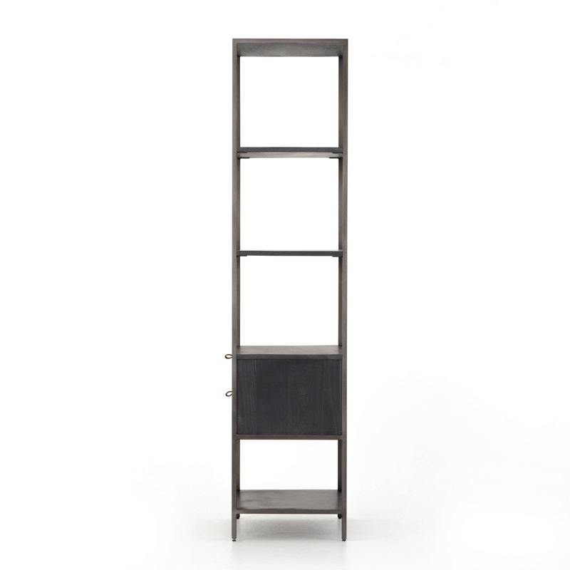 Loki Trey Bookshelf, Black Wash Poplar