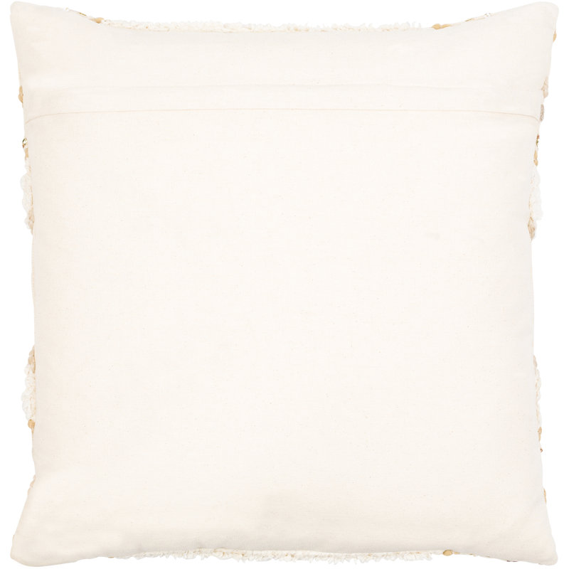 Embroidered Cotton Pillow Cover, 20" x 20"