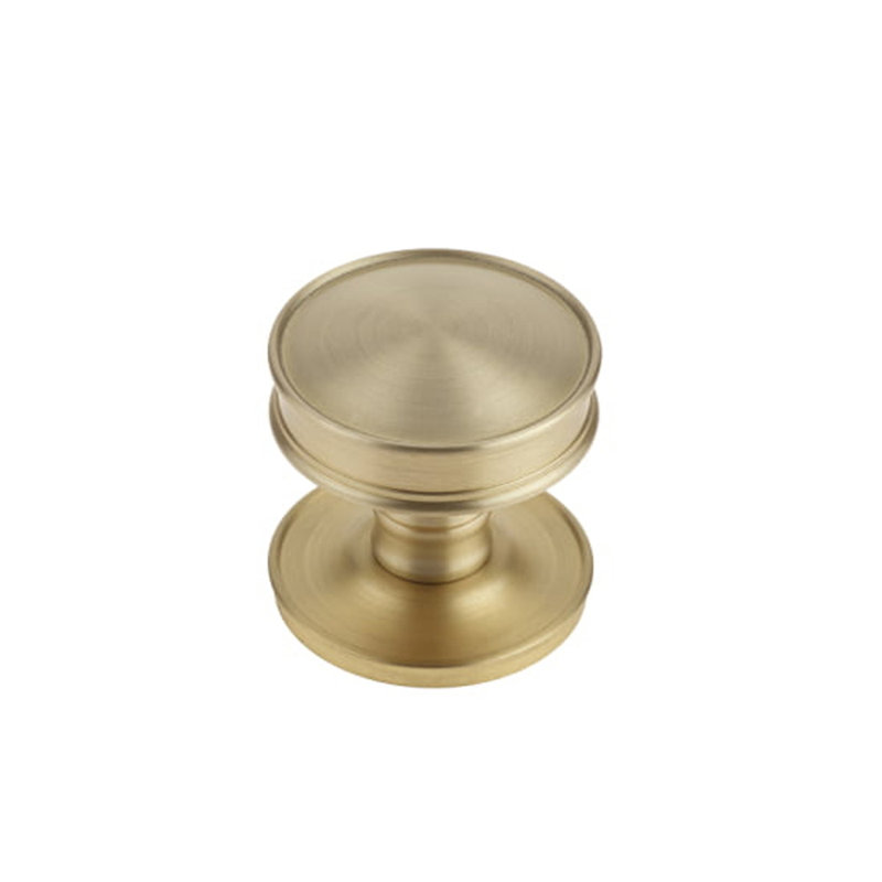 Berkeley 40mm Diameter Mushroom Knob, Satin Brass