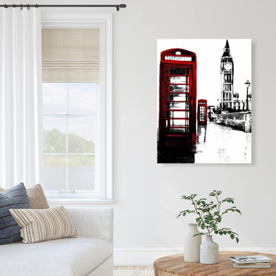 Telephone Box and Big Ben Canvas | London Industrial Decor
