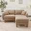 Canapé 2 places en tissu avec 2 coussins cle Boucle-430026937-418005901