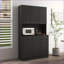 Armoires modernes l 39,4 po x P 15,4 po x H 70,9 po avec 6 portes, 1 tiroir et 1 tablette, panneau de fibres à densité moyenne noir |-269689366