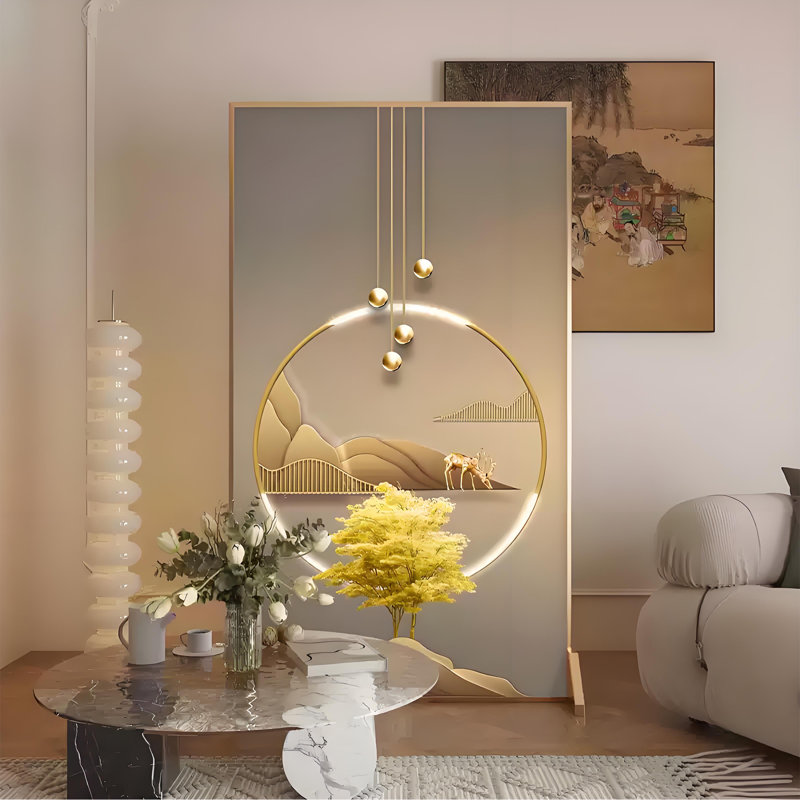 Paravent de luxe en aluminium, H 78,74 po x l 39,37 po x P 1,57 po