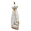 Figurine de grenouille blanche 11,4X8,3X24,8 "avec bras et yeux dorés