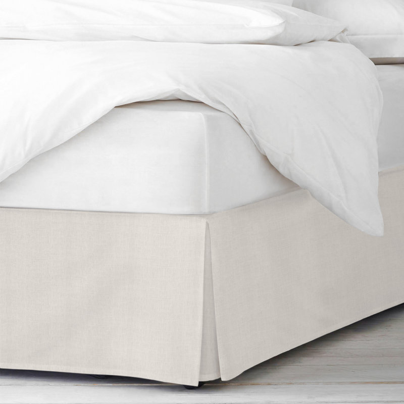 Jupe de lit Elsie, Double, Ivoire