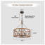 Lustre tambour 4 lumières Farmhouse Antique-662730307