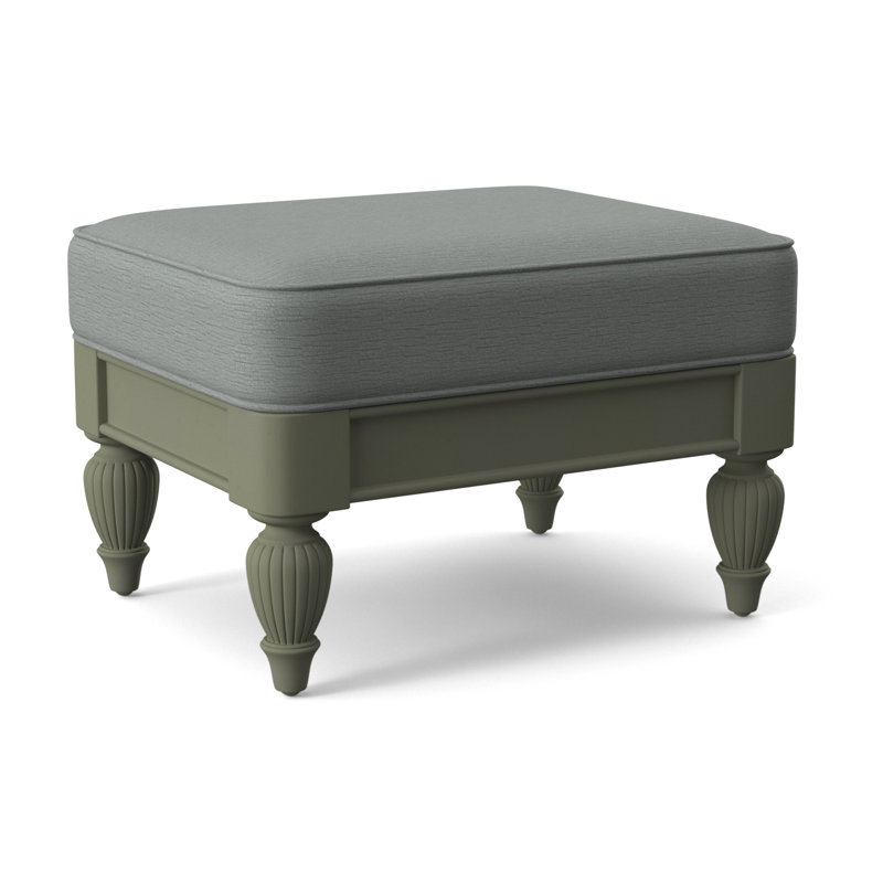 Grand View Ottoman, Greystone Finish, Beige Sugar Performance; 0863-93